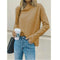 Img 1 - Popular Europe Casual High Collar Solid Colored Long Sleeved Women Pullover