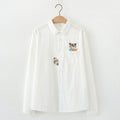 Img 4 - Women Embroidery Long Sleeved Shirt Blouse