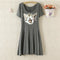 Img 9 - Summer Flare Kitty Short Sleeve Slimming Singlet Modal Dress