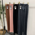 Img 1 - Culottes High Waist Wide Leg Women Loose Drape Floor Length Long Straight Casual Pants Culottes
