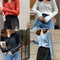 Img 5 - Outdoor Gentle Short Loose Cardigan Women Tops V-Neck Sweater