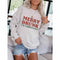Popular Sweatshirt Women Loose Alphabets Printed Long Sleeved T-Shirt Matching Outerwear
