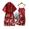 Img 1 - Pajamas Ice Silk Long Swan Strap Cardigan Women Dress