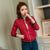 Img 1 - Women Short Baseball Jersey Sweatshirt Stand Collar Jacket