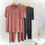 Img 1 - Lazy Loungewear Home Korean Trendy Sets Women Two-Piece Summer Wide-legged Pants Shorts Three-Piece