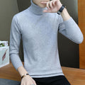 High Collar Men Korean Solid Colored Casual Slimming Sweater