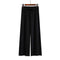 Img 5 - High Waist Straight Pants Culottes Women Korean Loose Wide Leg Ankle-Length All-Matching Casual Pants