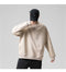 IMG 143 of Sweatshirt Round-Neck Long Sleeved Sporty Solid Colored Trendy Loose Student Outerwear