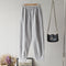 Korean Women Elastic High Waist Solid Colored Wide Leg Pants Casual Long Pants