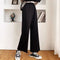 Img 6 - High Waist Straight Pants Culottes Women Korean Loose Wide Leg Ankle-Length All-Matching Casual Pants