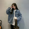 IMG 109 of Denim Women Loose Korean All-Matching bfCargo ins Outerwear