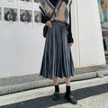 Img 8 - Women A-Line Mid-Length High Waist Black Pleated Skirt