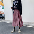 Img 10 - Women A-Line Mid-Length High Waist Black Pleated Skirt