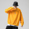 Sweatshirt Round-Neck Long Sleeved Sporty Solid Colored Trendy Loose Student Outerwear