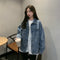 IMG 107 of Denim Women Loose Korean All-Matching bfCargo ins Outerwear