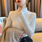 Img 5 - Half-Height Collar Women Slimming Western Fitted Knitted Long Sleeved Black Sweater