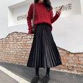 Img 6 - Women A-Line Mid-Length High Waist Black Pleated Skirt