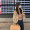 IMG 117 of White Women Sunscreen Knitted Cardigan Thin Loose Lazy Long Sleeved Short Matching Tops Outerwear