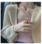 IMG 115 of White Women Sunscreen Knitted Cardigan Thin Loose Lazy Long Sleeved Short Matching Tops Outerwear
