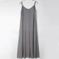 Img 4 - Europe Slip Cami Dress Flare Loose Sweet Look Casual Floor Length Dress