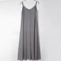 Europe Slip Cami Dress Flare Loose Sweet Look Casual Floor Length Dress