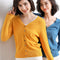 Img 4 - Knitted Cardigan Women V-Neck Wool Popular Short Sweater