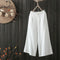 Img 2 - Elastic Waist Cotton Blend Wide Leg Pants Women Thin Loose Plus Size Summer High Line Straight Casual