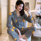 IMG 146 of Korea Korean insChequered Pajamas Women Sleeve Length Pants Cardigan Adorable Cartoon Sets Loungewear Sleepwear