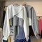 Img 3 - Short Two-Piece Sets Women Loose Korean INS Tops Sweatshirt