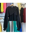 Short Two-Piece Sets Women Loose Korean INS Tops Sweatshirt