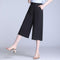 Img 8 - Cotton Blend Cropped Pants Women Summer Loose Wide Leg Straight Casual Pants