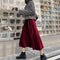 Img 3 - Women A-Line Mid-Length High Waist Black Pleated Skirt