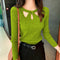 Img 14 - Korean Personality Cross See Through  Halter Round-Neck Knitted Slimming Women Sweater