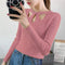 Img 7 - Korean Personality Cross See Through  Halter Round-Neck Knitted Slimming Women Sweater