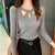 Img 1 - Korean Personality Cross See Through  Halter Round-Neck Knitted Slimming Women Sweater