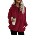 Img 2 - Trendy Popular Europe Long Sleeved Hooded Solid Colored Women Sweatshirt