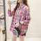 Img 1 - Student Chequered Blouse Long Sleeved Korean Loose College Outdoor Shirt Blouse