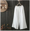 IMG 105 of Elastic Waist Cotton Blend Wide Leg Pants Women Thin Loose Plus Size Summer High Line Straight Casual Pants