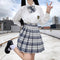 Img 6 - Japanese Basic Uniform Sets Mid-Length Women Pleated Short Skirt