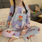 Japanese Crayon Shin Pajamas Women Long Sleeved Casual Korean Loungewear Sets Sleepwear