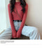 Img 15 - Solid Colored Half-Height Collar Long Sleeved Sweater Women Tops Candy Colors Slimming Sweater