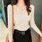 Img 12 - Korean Personality Cross See Through  Halter Round-Neck Knitted Slimming Women Sweater