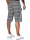 IMG 121 of Men Casual Sporty Chequered Striped Trendy Slim Look Shorts Beach Pants Shorts
