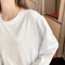 IMG 122 of Mid-Length Cotton Women Long Sleeved T-Shirt Undershirt Korean Loose Plus Size Tops Solid Colored Round-Neck Sweatshirt T-Shirt