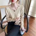 Img 4 - Women V-Neck Loose Outdoor Sweater