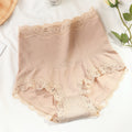 Img 12 - Women High Waist Reduce-Belly Seamless Pants Cotton Sexy Lace Plus Size Shorts