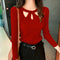 Img 13 - Korean Personality Cross See Through  Halter Round-Neck Knitted Slimming Women Sweater