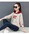 IMG 107 of Hooded Sweatshirt Women Cotton ins Korean Loose Western Student Outerwear