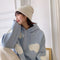 Img 9 - Thick Hooded Sweatshirt Women Korean Three Dimensional Blue White Trendy Loose Young Look Tops