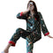 Img 5 - ins Long Sleeved Cardigan Replica Women Pajamas Lapel Silk Loungewear Sets